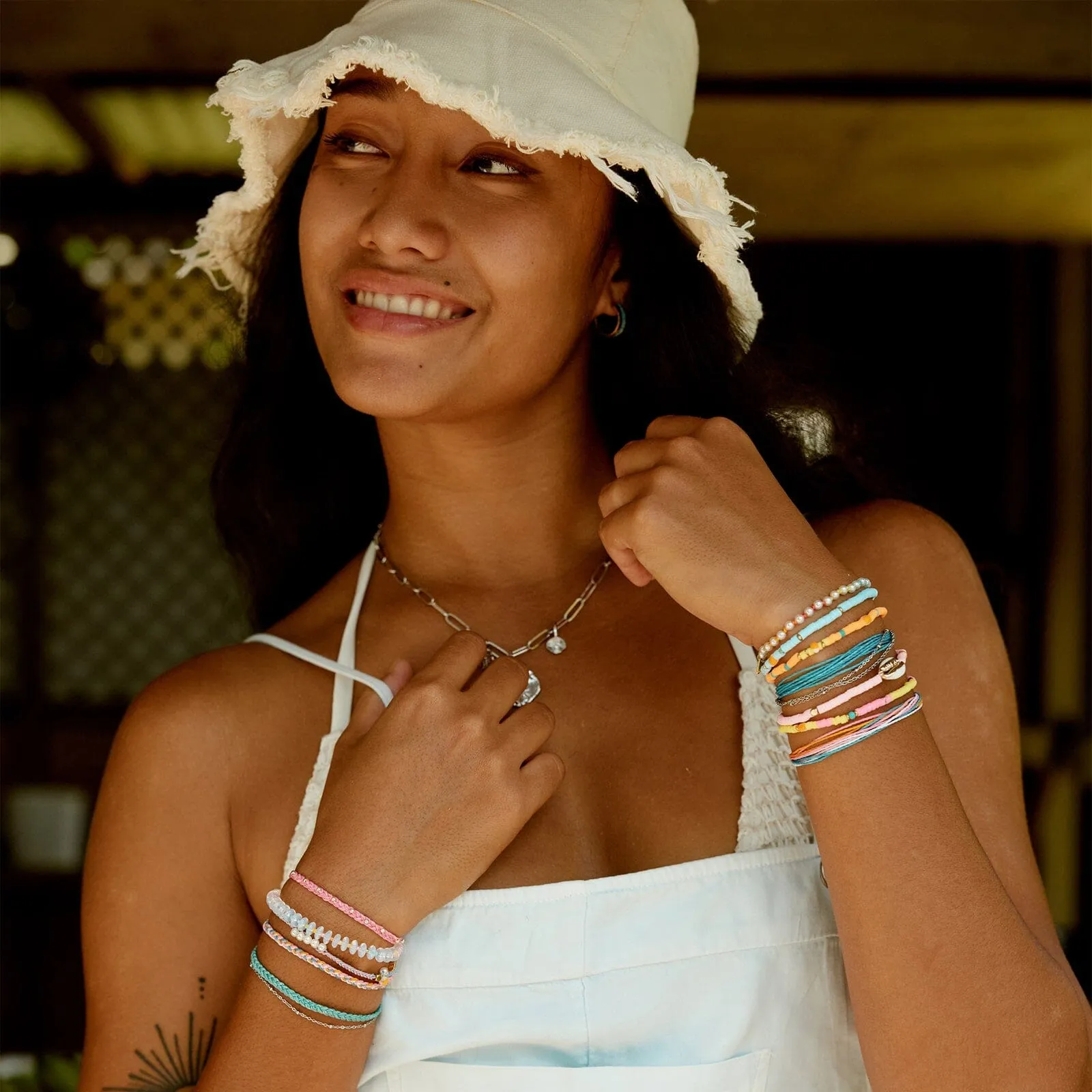 Iridescence Bead Stretch Bracelet sold by Pura Vida product image thumbnail 3