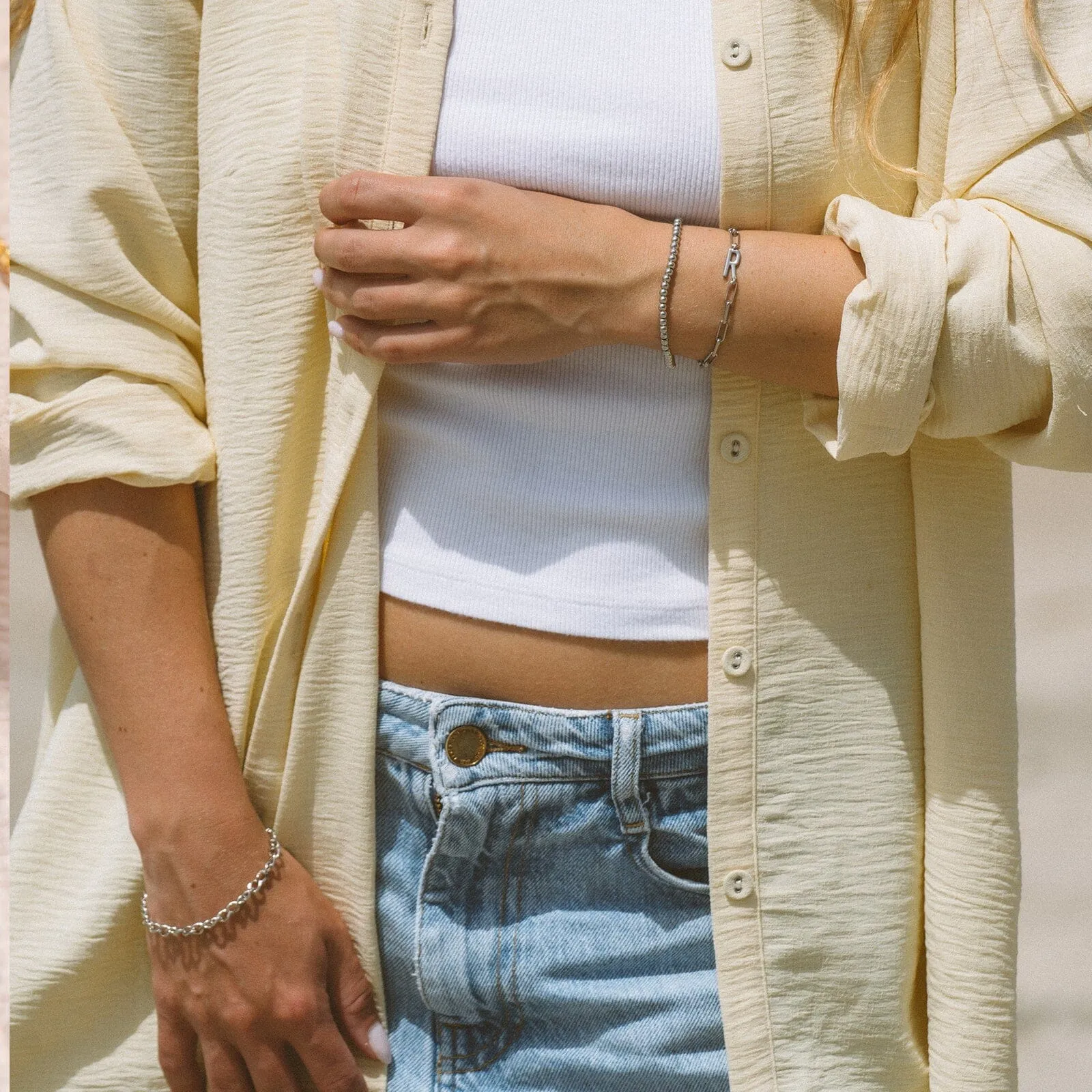 Initial Paperclip Chain Bracelet sold by Pura Vida product image thumbnail 3