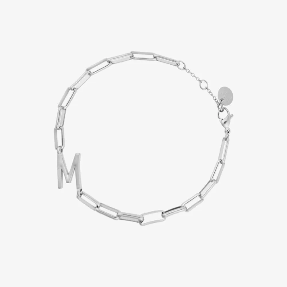 Initial Paperclip Chain Bracelet sold by Pura Vida