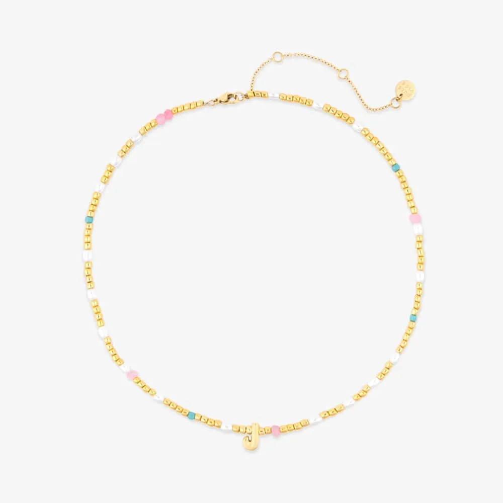 Initial Pearl & Seed Bead Choker sold by Pura Vida
