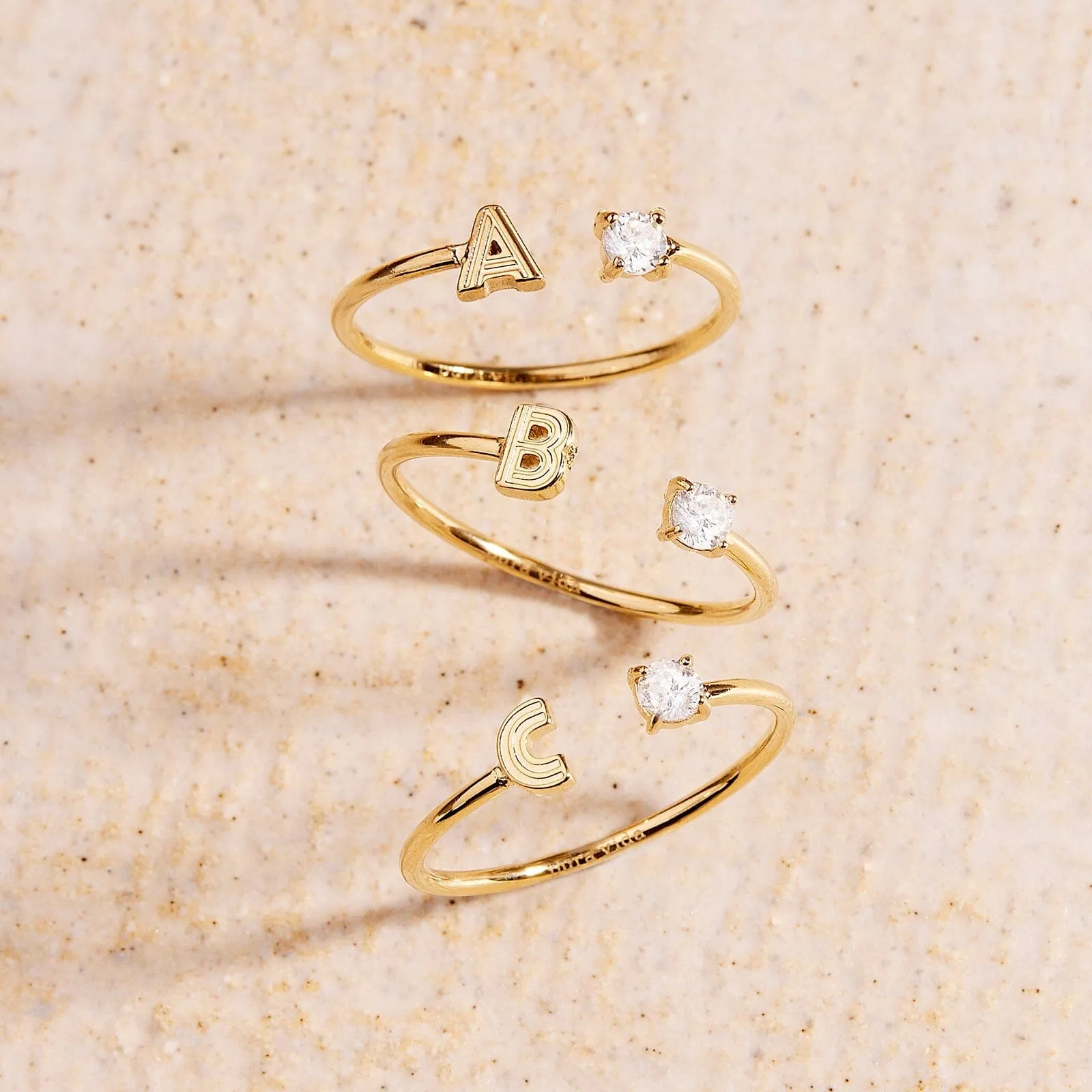 Initial Stone Open Ring sold by Pura Vida product image thumbnail 4