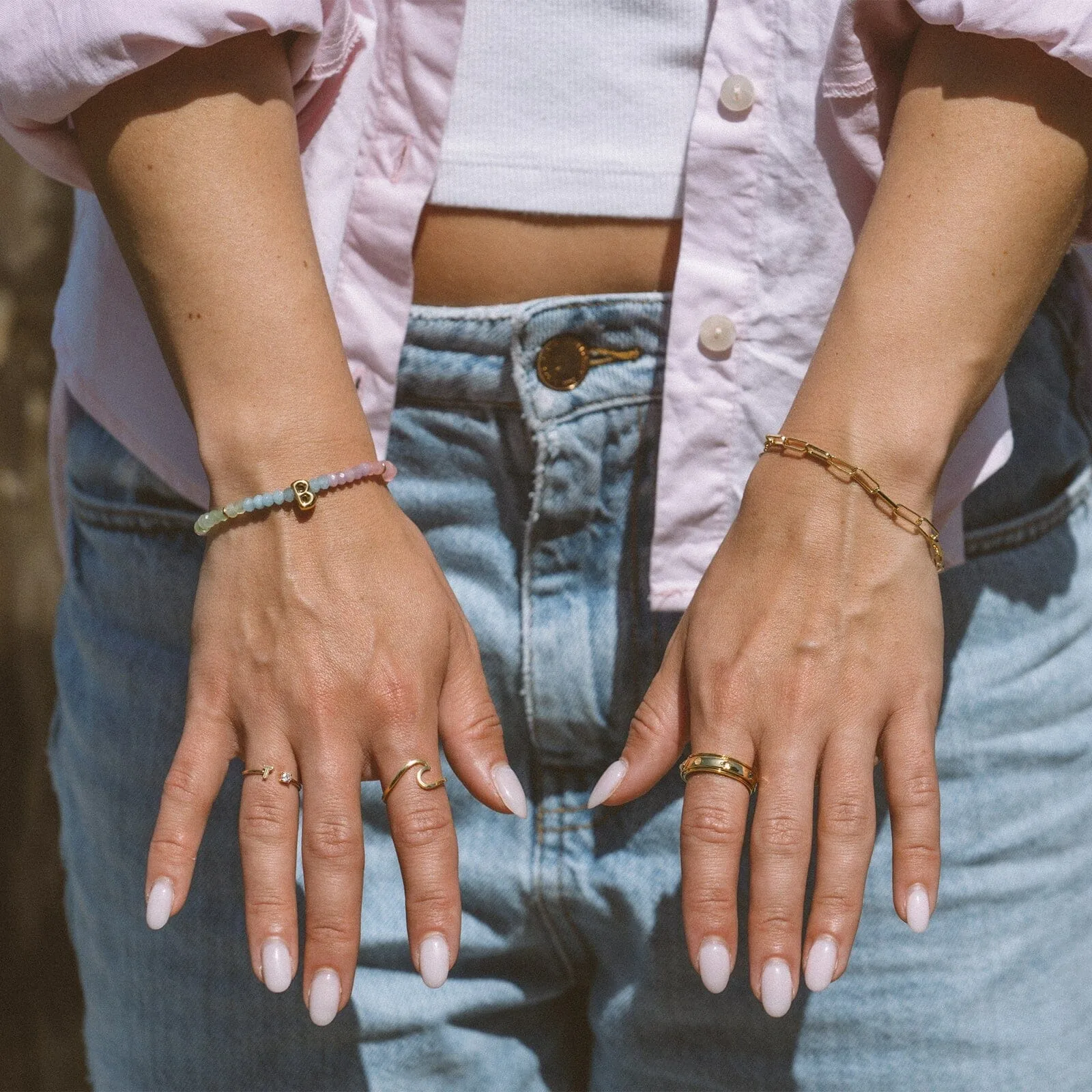 Initial Stone Open Ring sold by Pura Vida product image thumbnail 5
