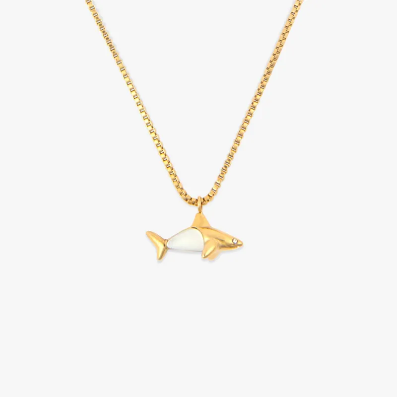 Shark Shimmer Pendant Necklace sold by Pura Vida
