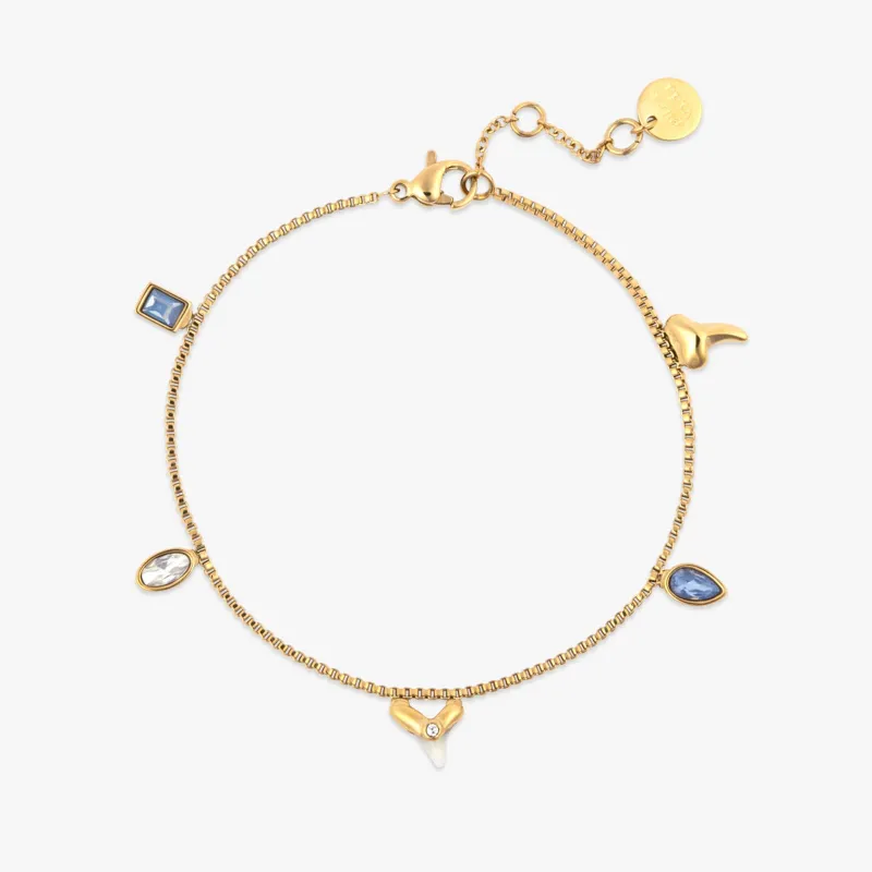Shark Tooth Multi Charm Bracelet sold by Pura Vida