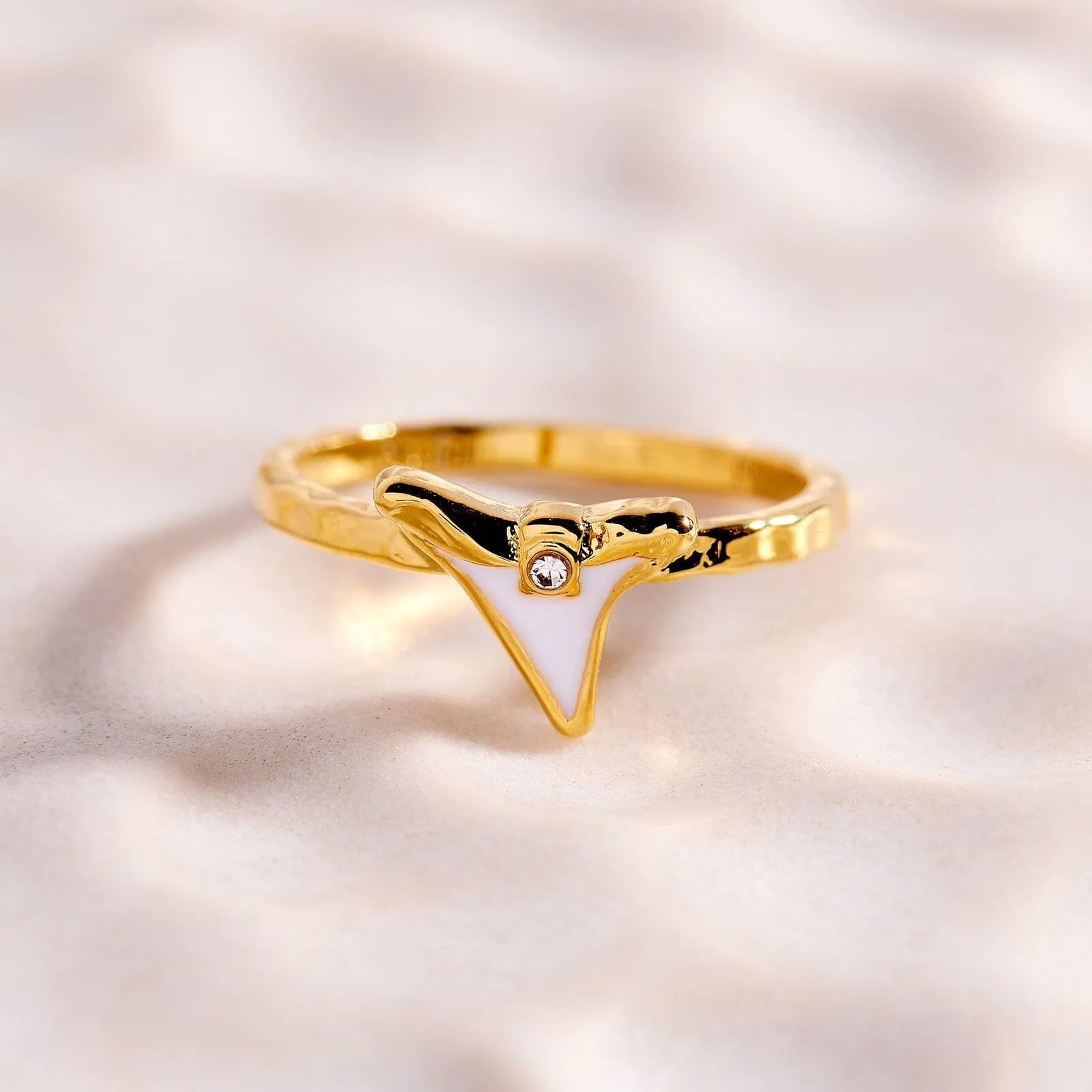 Gold Stone Shark Tooth Ring sold by Pura Vida product image thumbnail 4