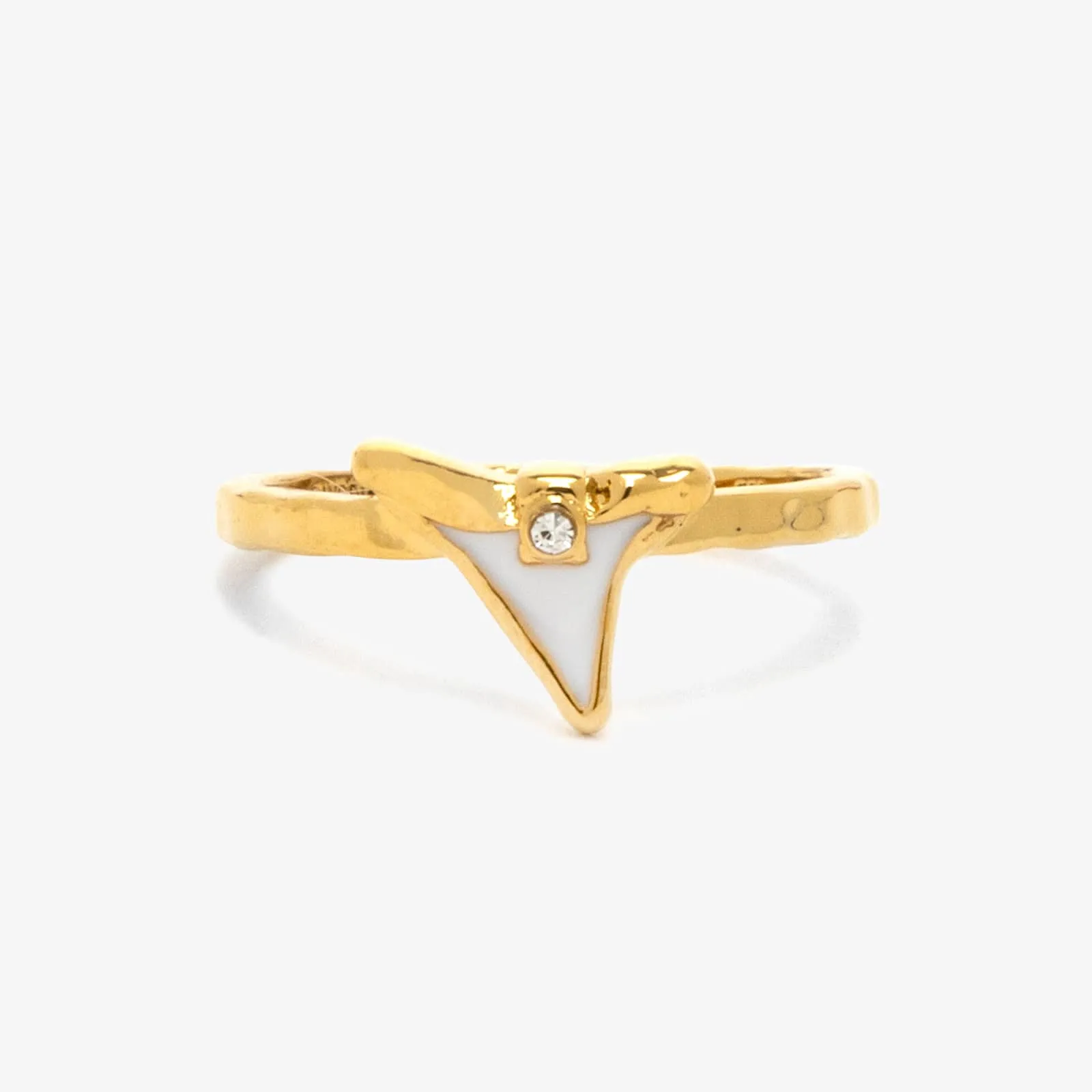 Gold Stone Shark Tooth Ring sold by Pura Vida