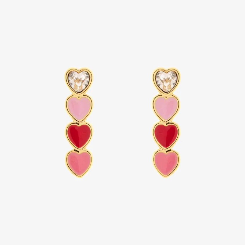 Smitten Enamel Heart Drop Earrings sold by Pura Vida