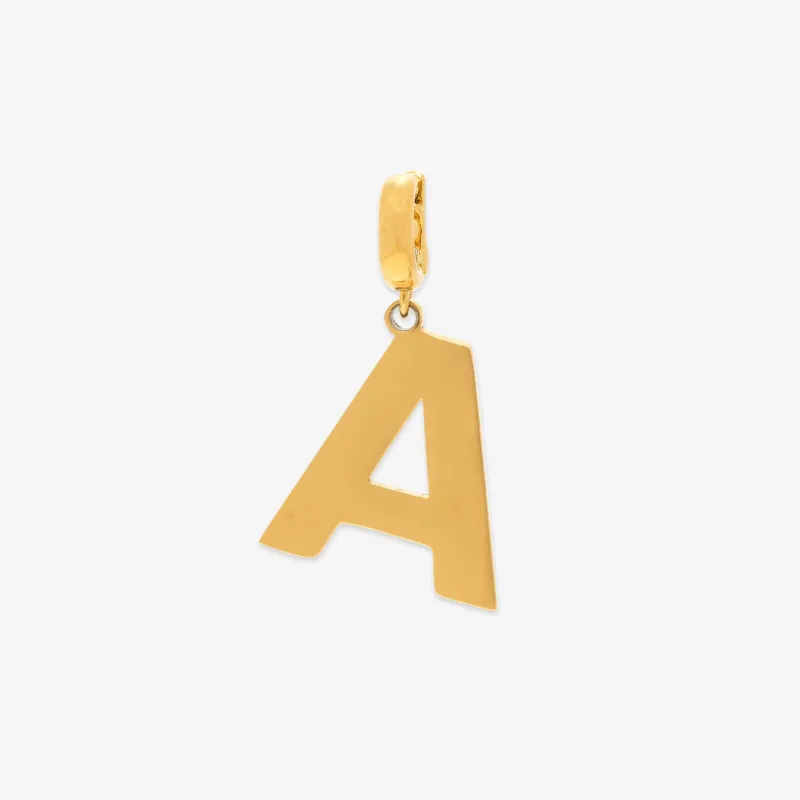 Harper Slanted Statement Alphabet Charm sold by Pura Vida