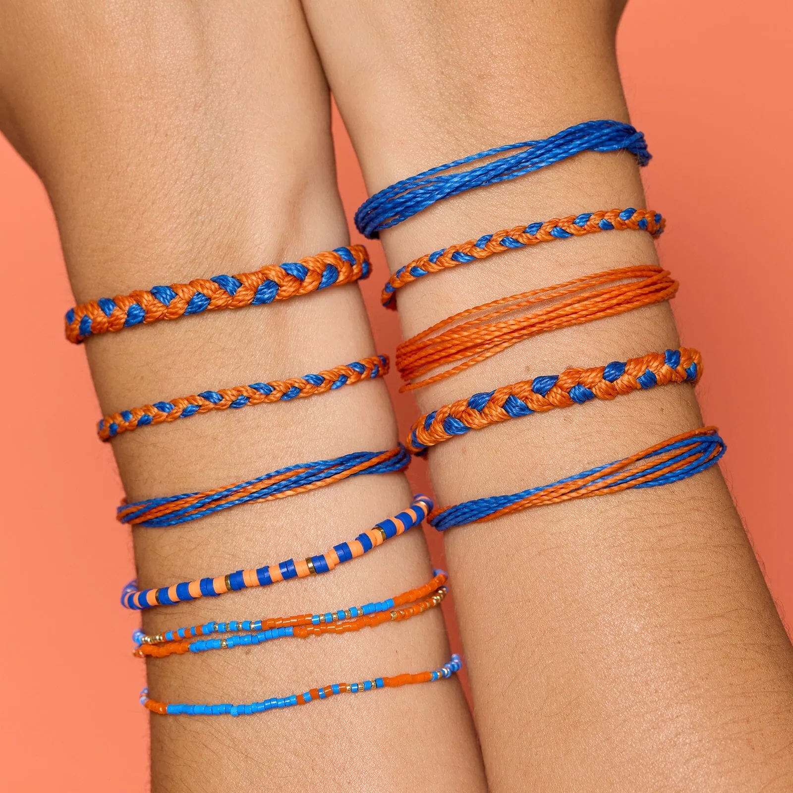 Blue & Orange Stretch Bracelet sold by Pura Vida product image thumbnail 4