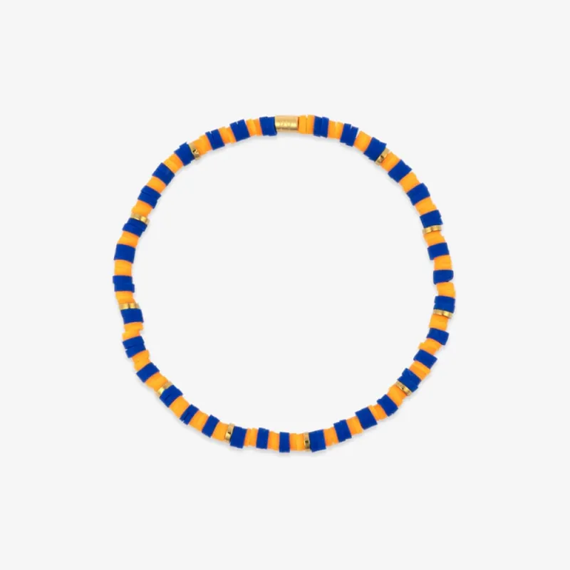 Blue & Orange Stretch Bracelet sold by Pura Vida