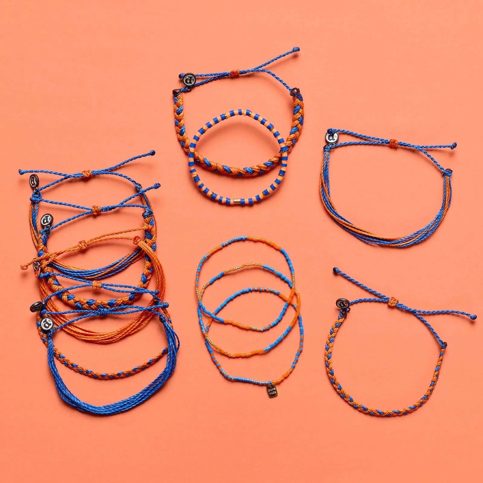 Blue & Orange Stretch Bracelet sold by Pura Vida product image thumbnail 5