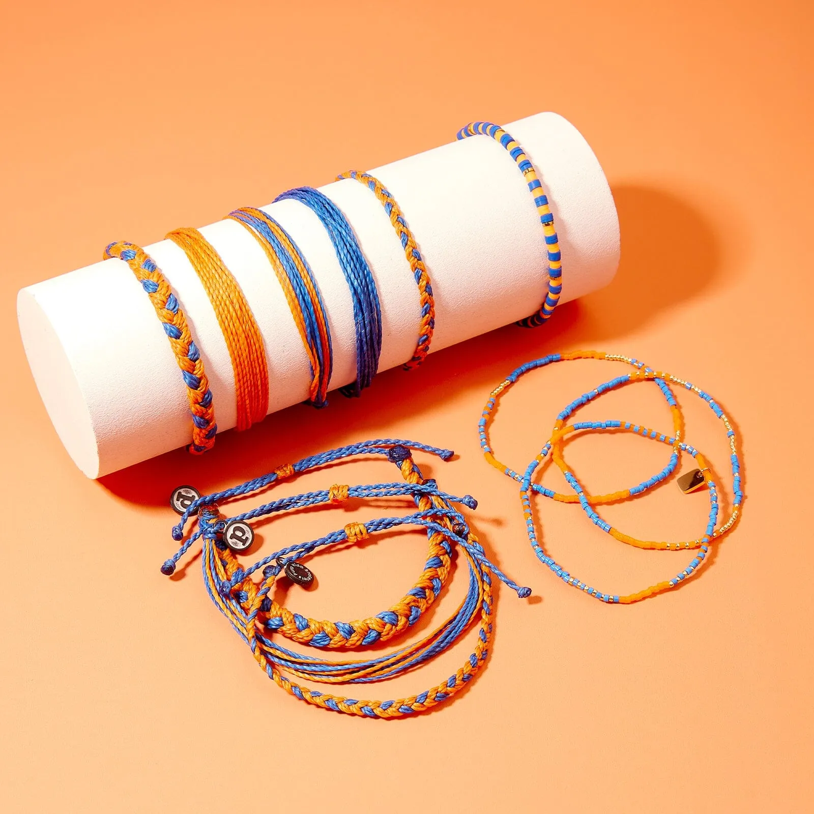 Blue & Orange Stretch Bracelet sold by Pura Vida product image thumbnail 3