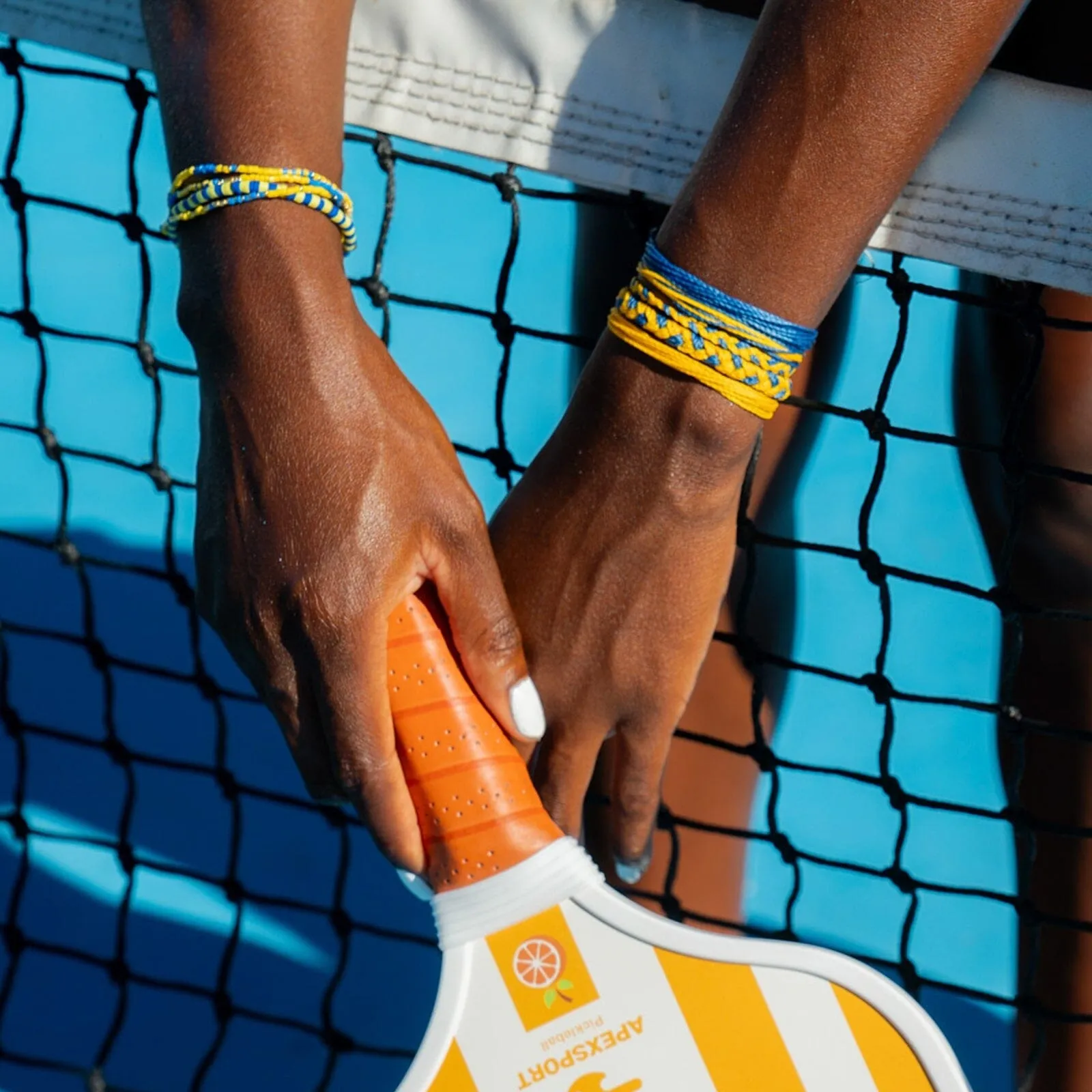 Light Blue & Yellow Stretch Bracelet sold by Pura Vida product image thumbnail 2