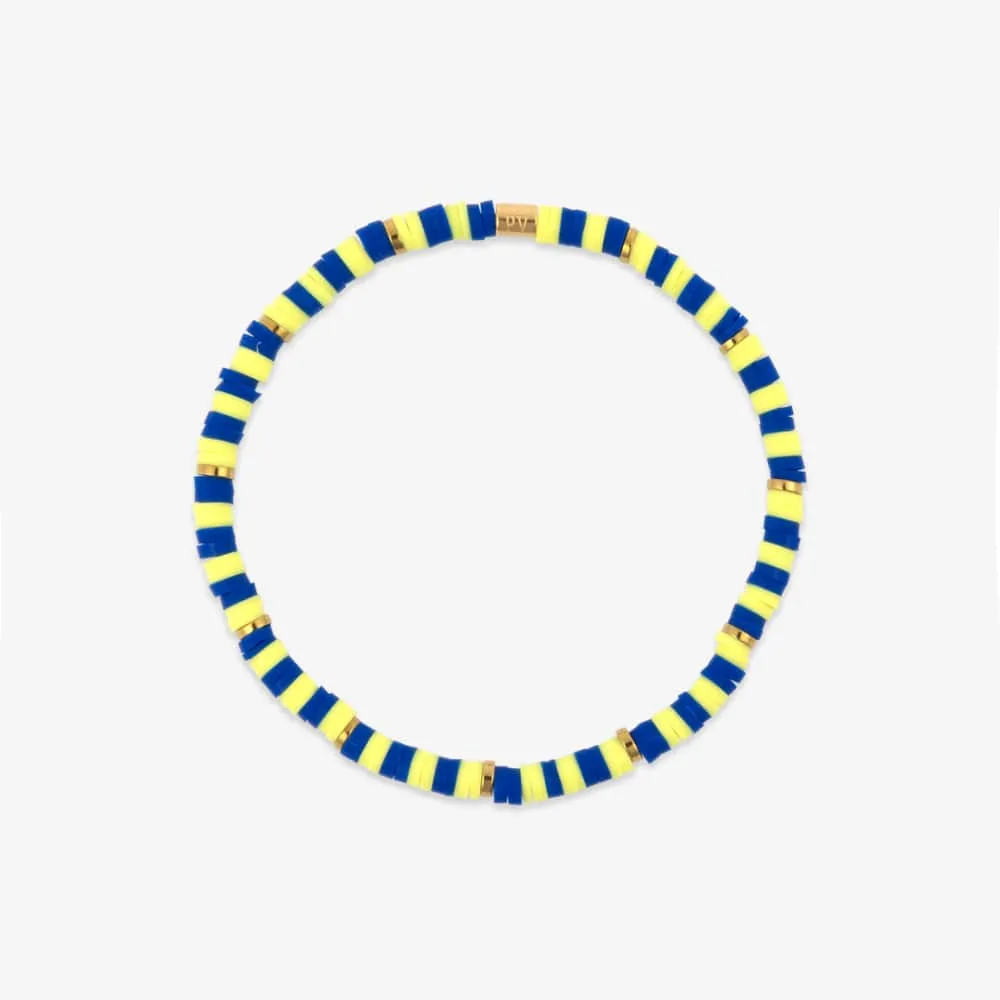 Light Blue & Yellow Stretch Bracelet sold by Pura Vida