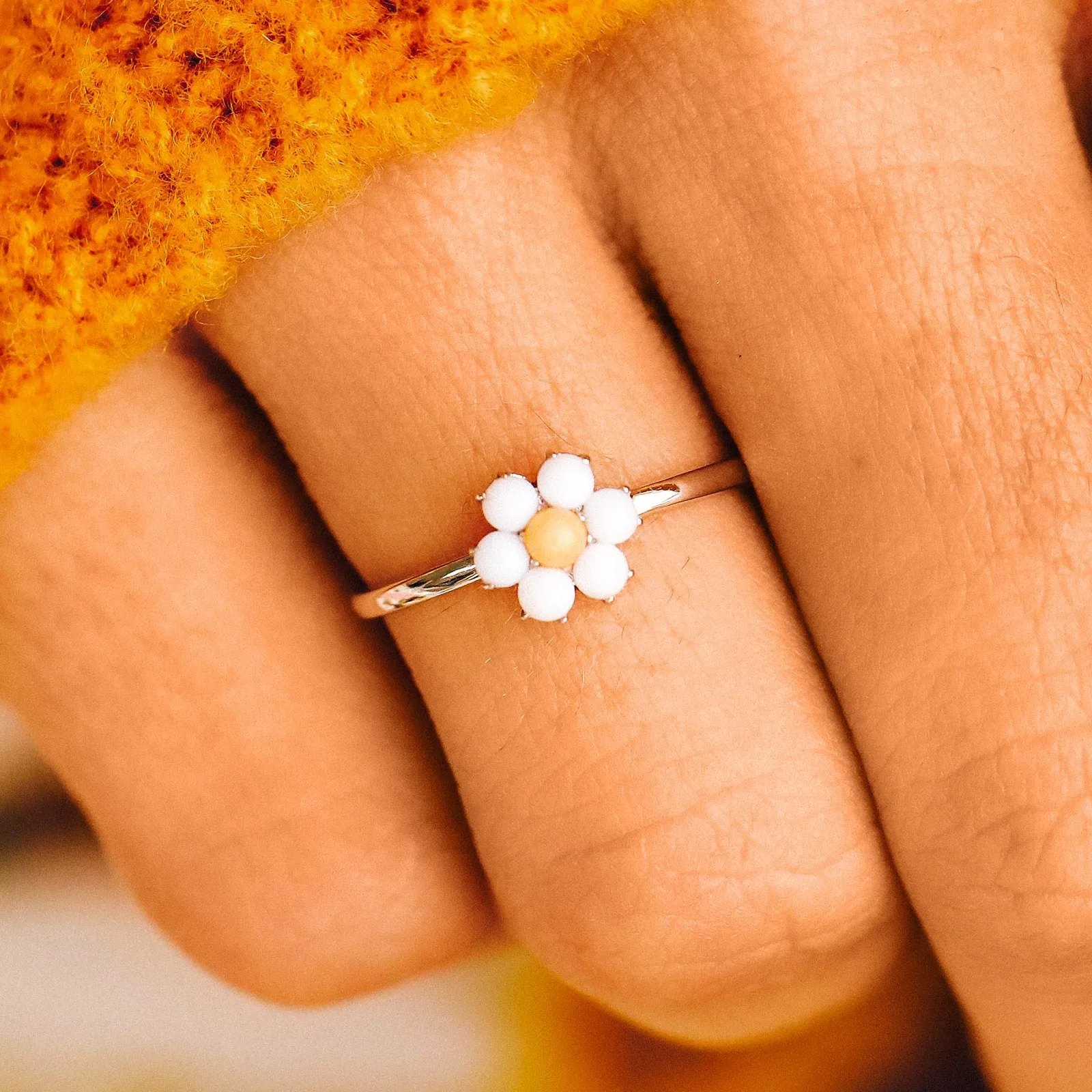 Gemstone Daisy Ring sold by Pura Vida product image thumbnail 2