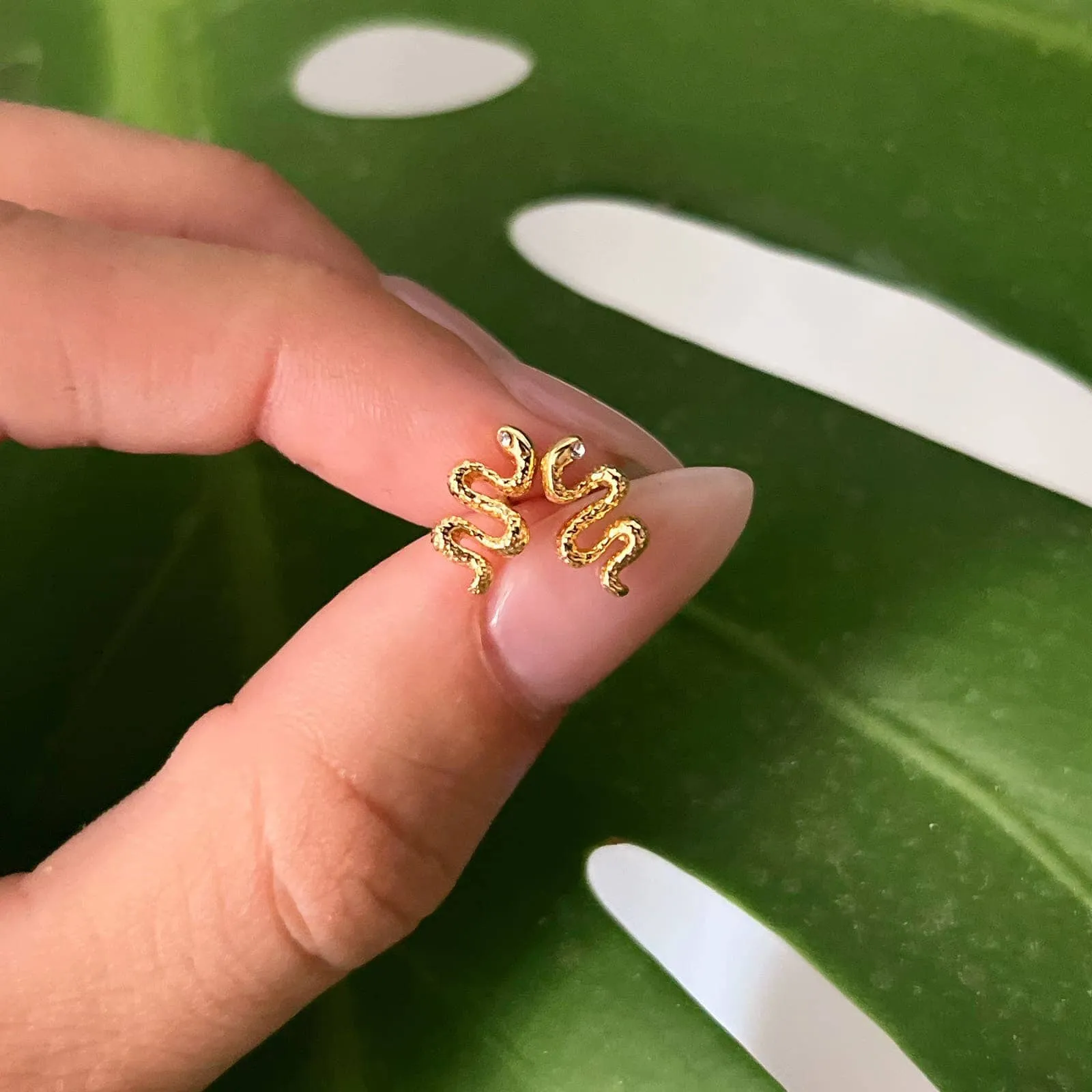 Snake Stud Earrings sold by Pura Vida product image thumbnail 5