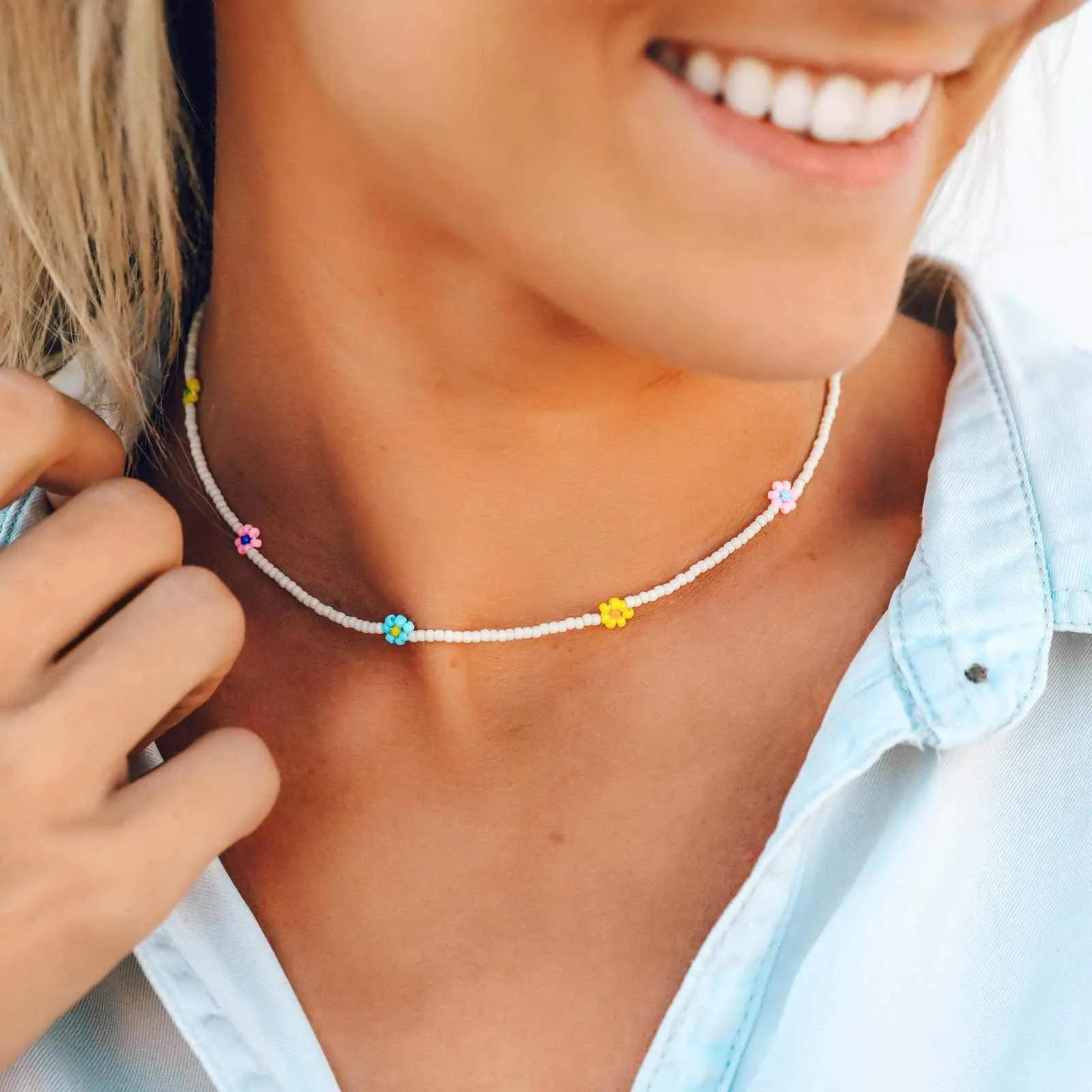 Beaded Flower Choker sold by Pura Vida product image thumbnail 2