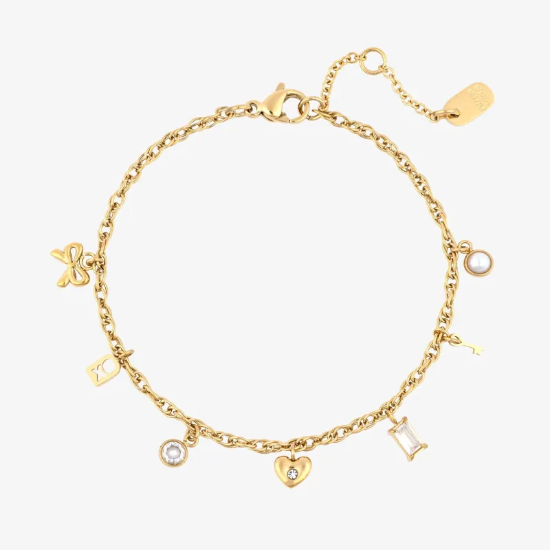 Love Charms Chain Bracelet sold by Pura Vida