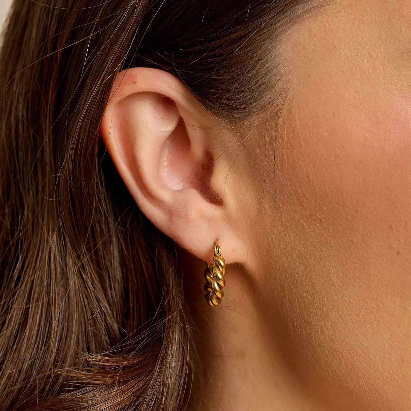 Twisted Dome Hoop Earrings sold by Pura Vida product image thumbnail 3