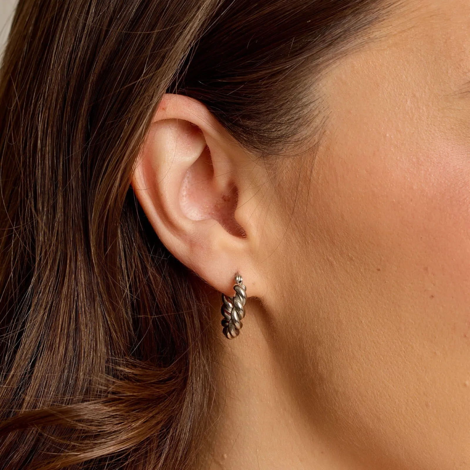 Twisted Dome Hoop Earrings sold by Pura Vida product image thumbnail 5