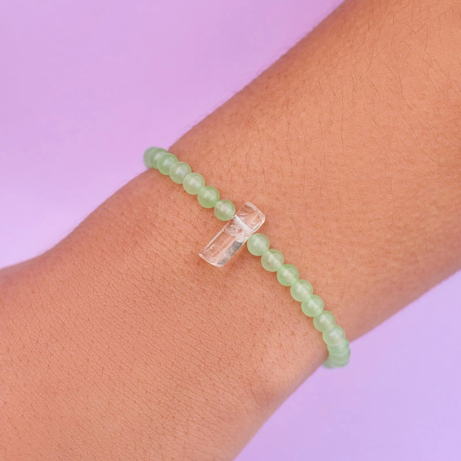 Green Quartz Intention Stretch Bracelet sold by Pura Vida product image thumbnail 2