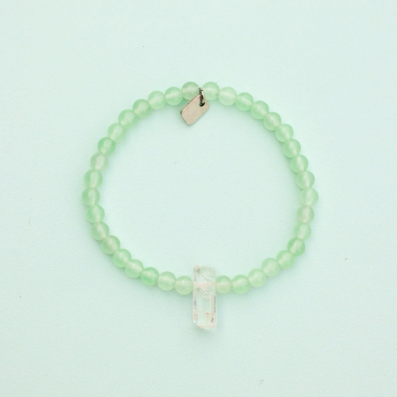 Green Quartz Intention Stretch Bracelet sold by Pura Vida product image thumbnail 4