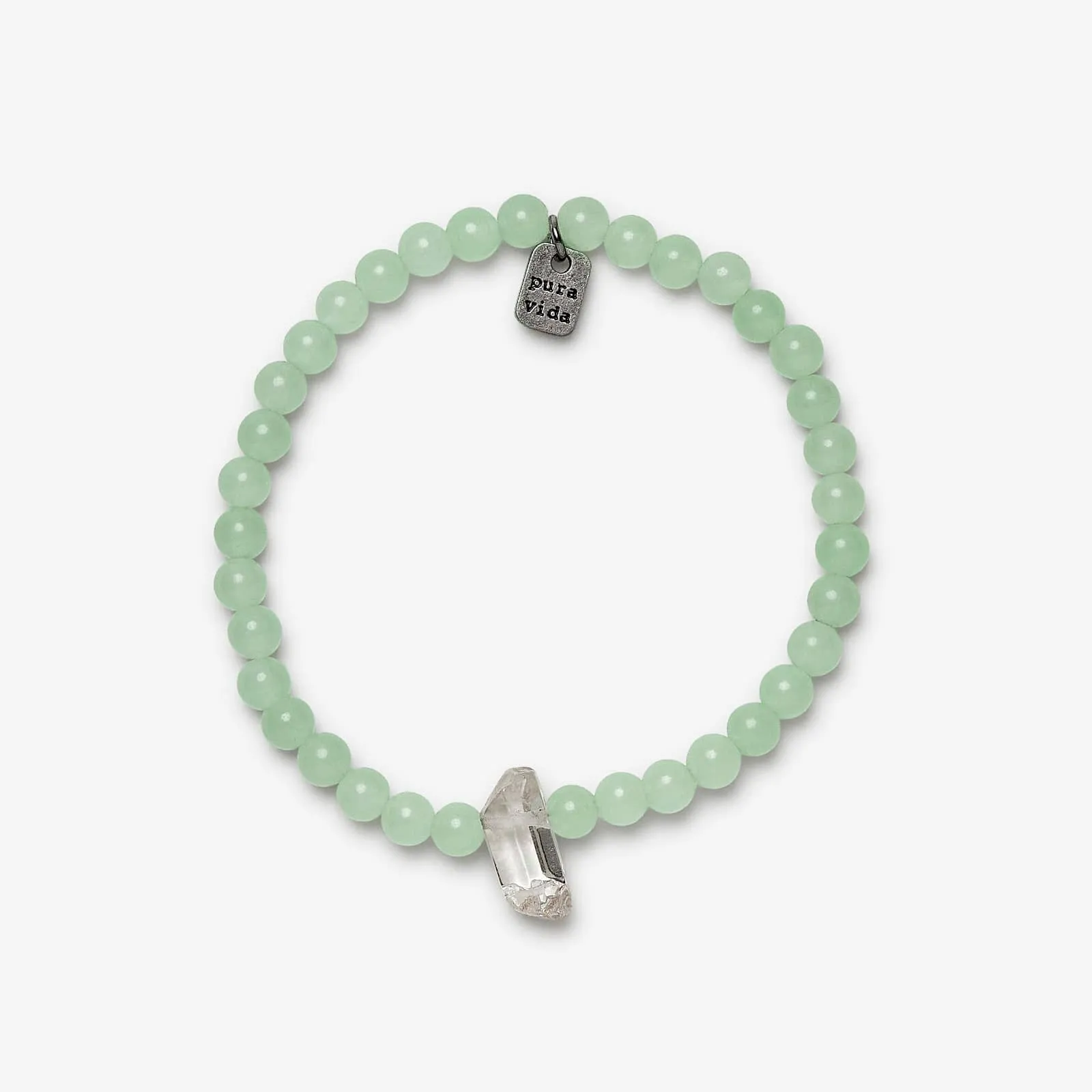 Green Quartz Intention Stretch Bracelet sold by Pura Vida