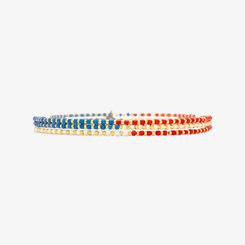 Stars And Stripes Seed Bead Stretch Pack sold by Pura Vida