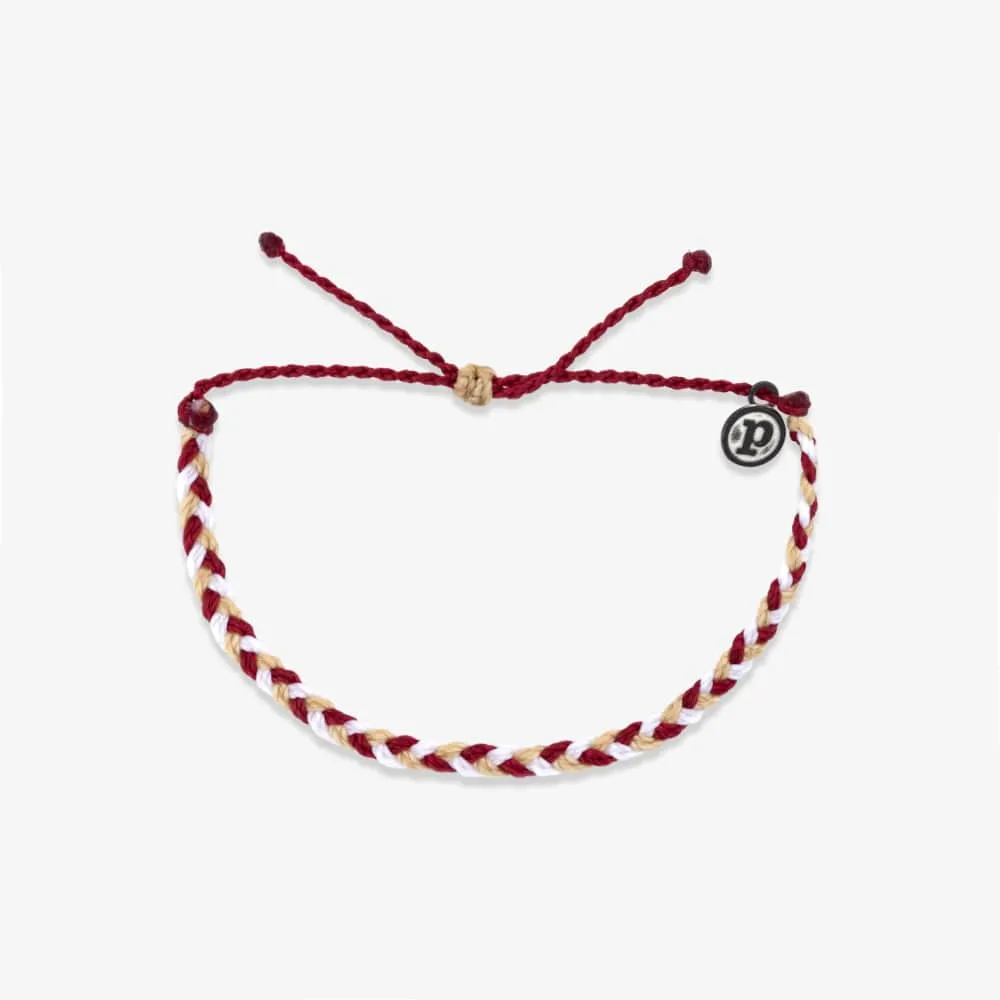 Maroon, Tan & White Bracelets sold by Pura Vida