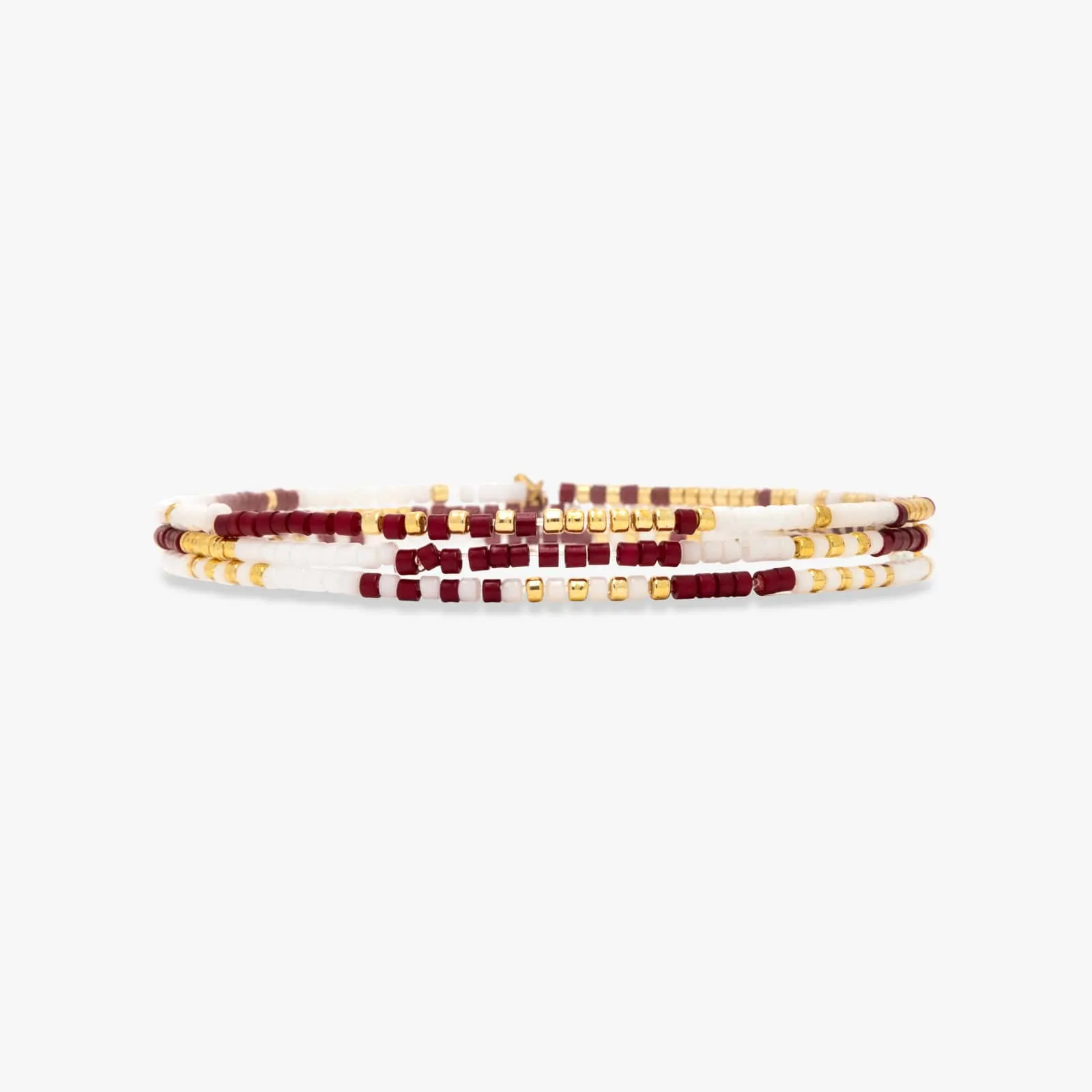 Maroon & White Bracelets sold by Pura Vida product image thumbnail 4