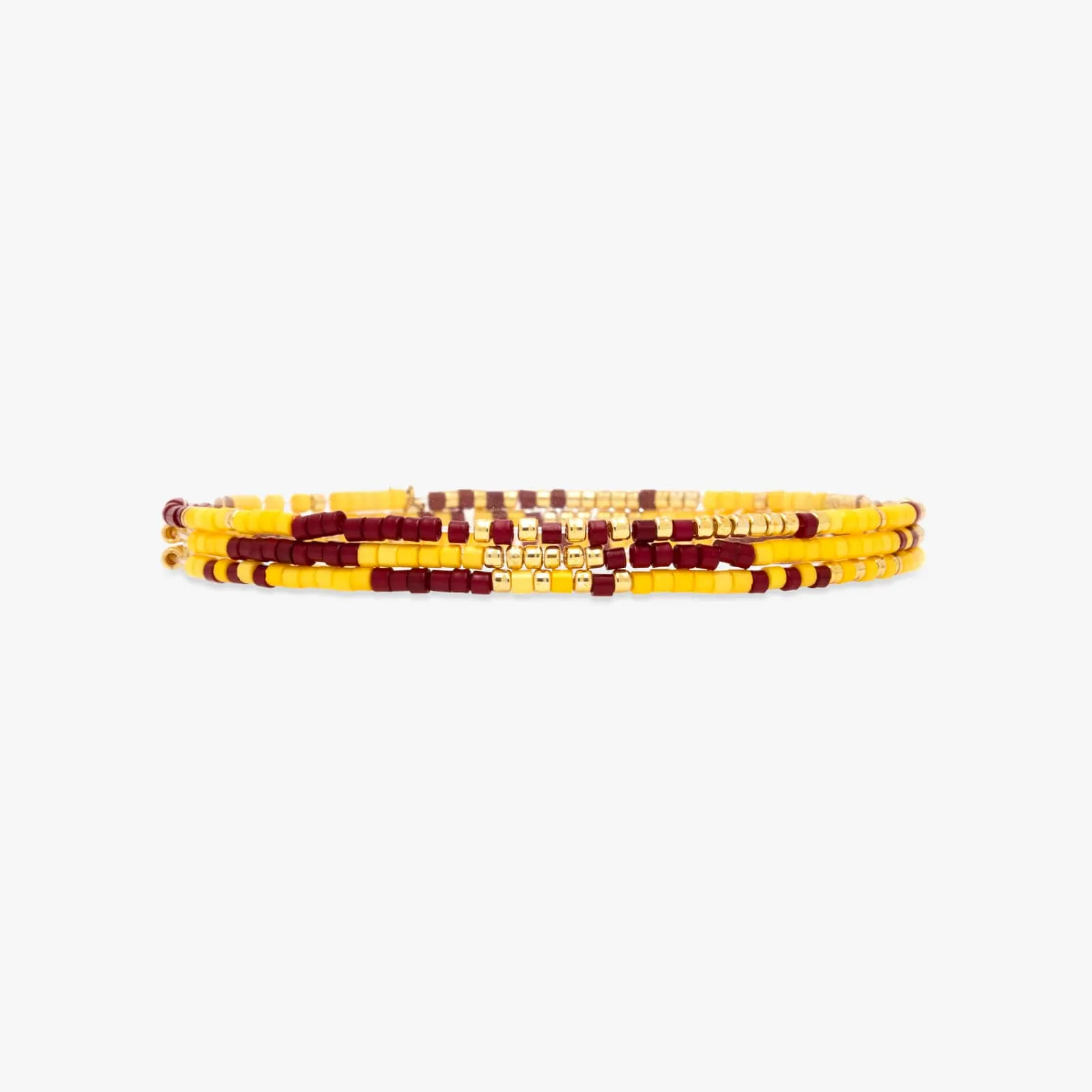 Maroon & Yellow Bracelets sold by Pura Vida product image thumbnail 4