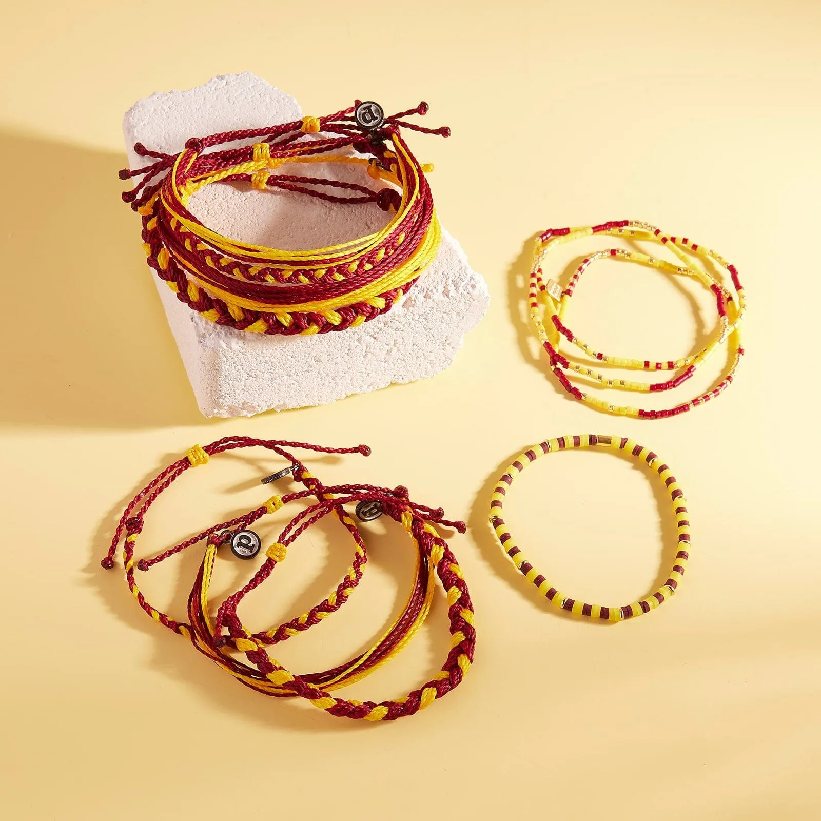 Maroon & Yellow Bracelets sold by Pura Vida product image thumbnail 5