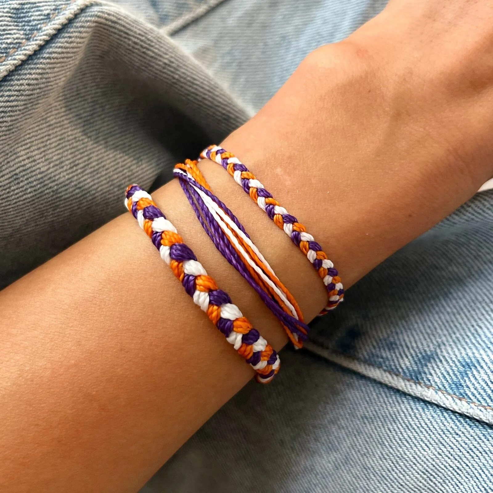 Orange, Purple & White Bracelets sold by Pura Vida product image thumbnail 5