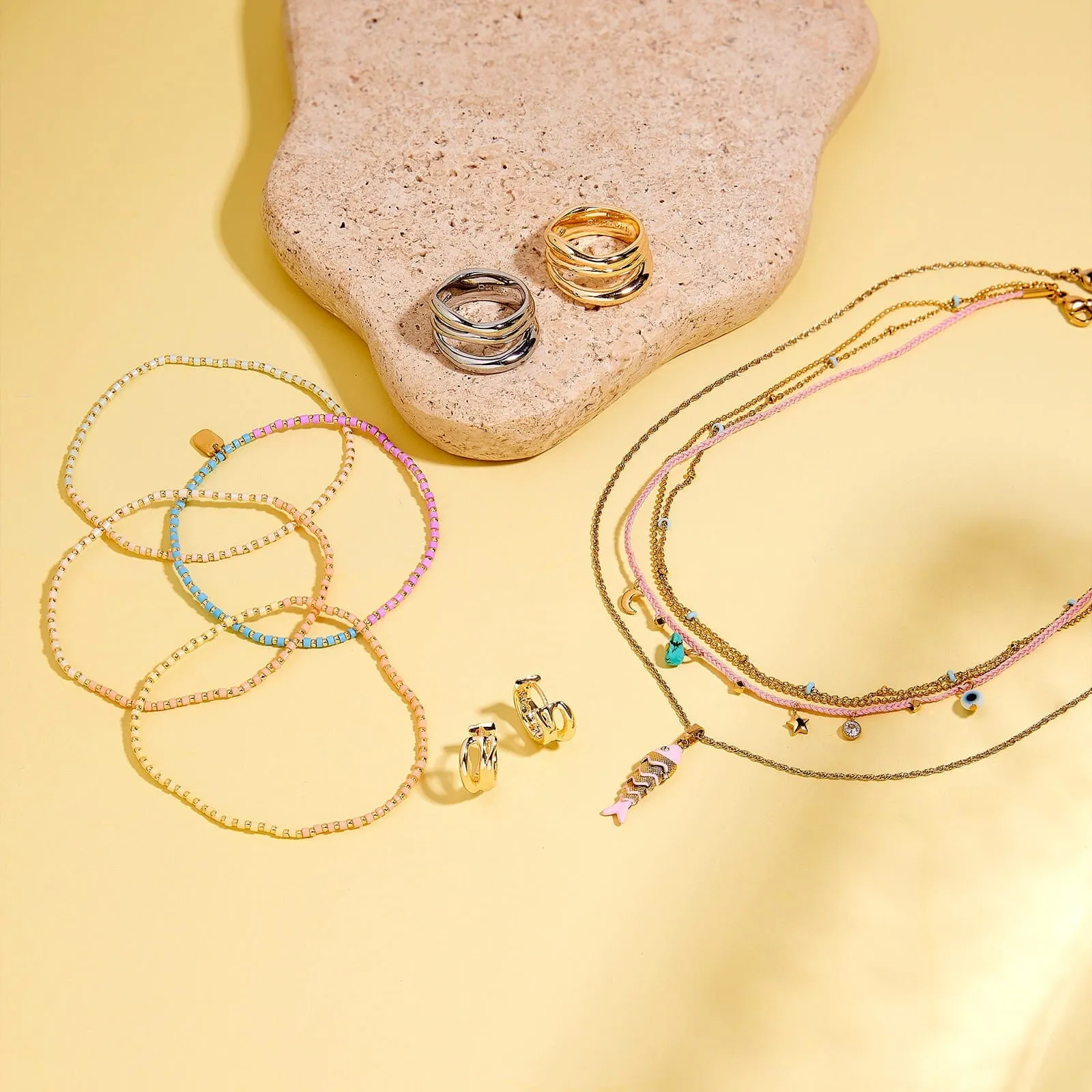 String and Chain Layered Necklace sold by Pura Vida product image thumbnail 5