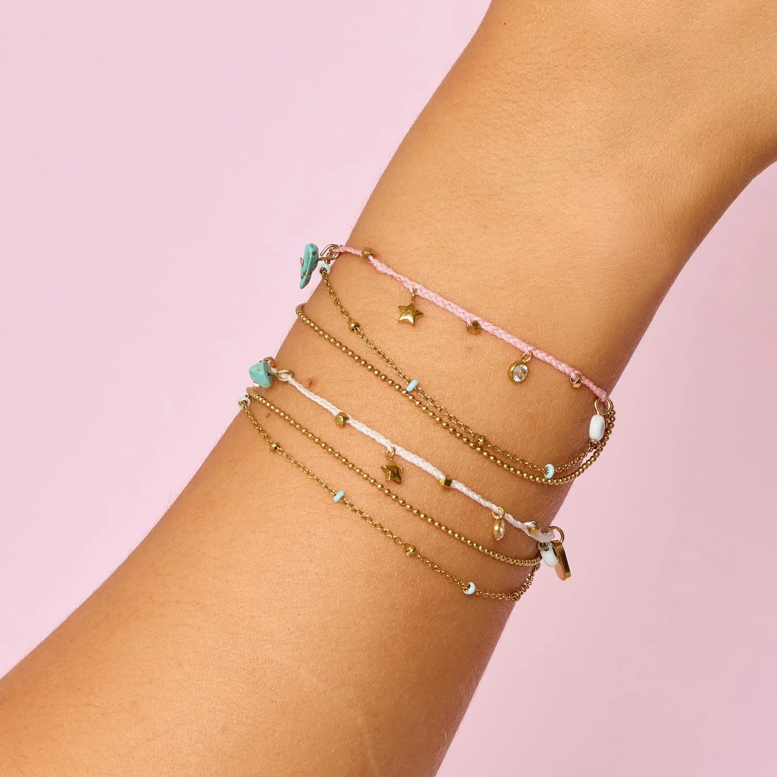 String and Chain Layered Bracelet sold by Pura Vida product image thumbnail 3
