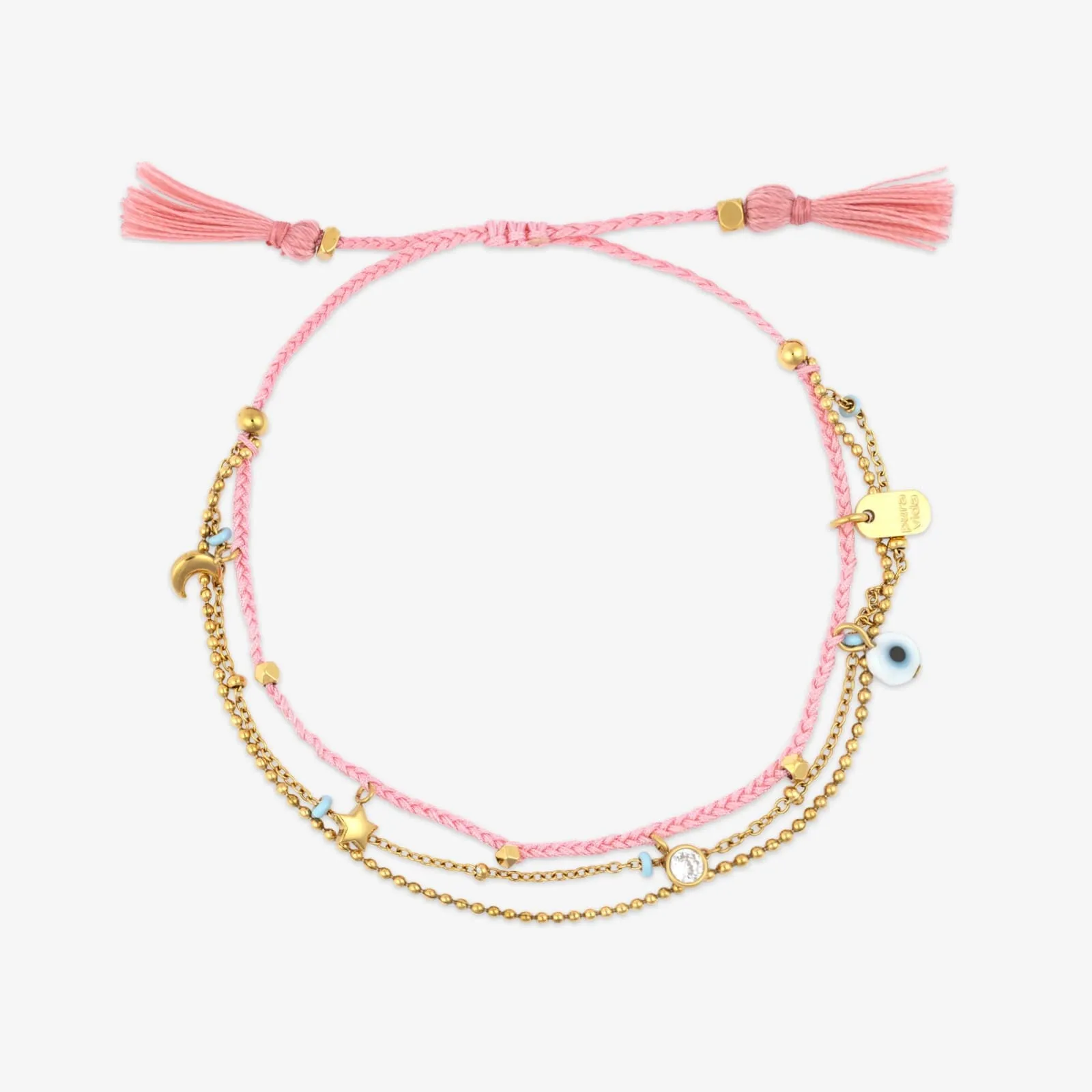 String and Chain Layered Bracelet sold by Pura Vida product image thumbnail 2