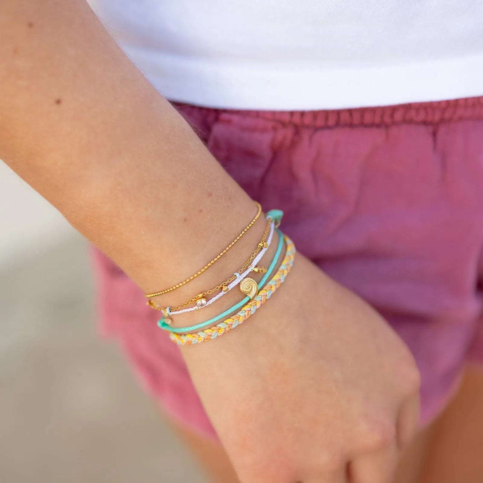 String and Chain Layered Bracelet sold by Pura Vida product image thumbnail 5