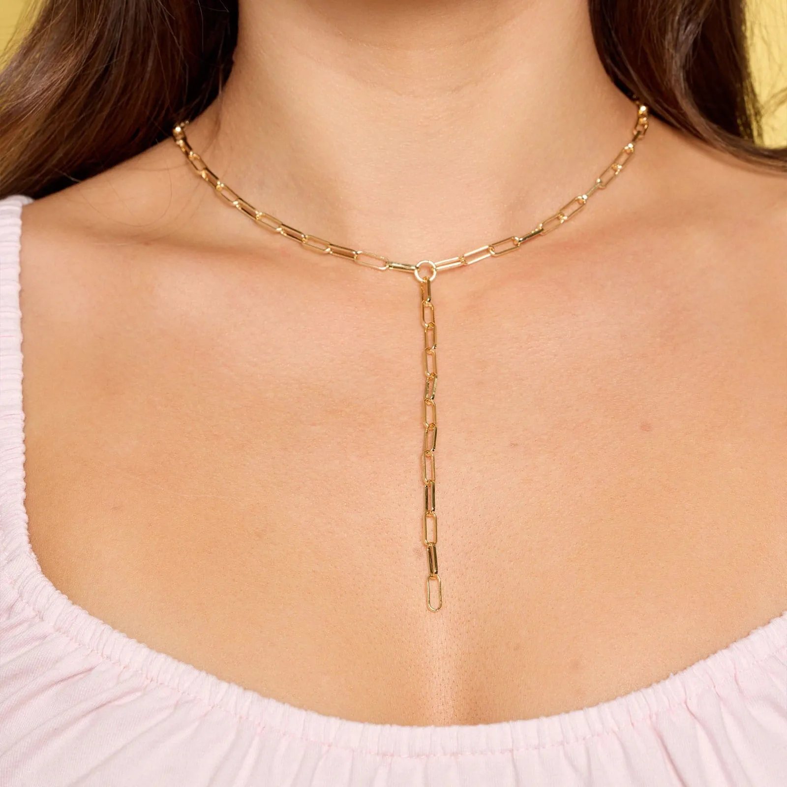 Paperclip Chain Lariat Necklace sold by Pura Vida product image thumbnail 2