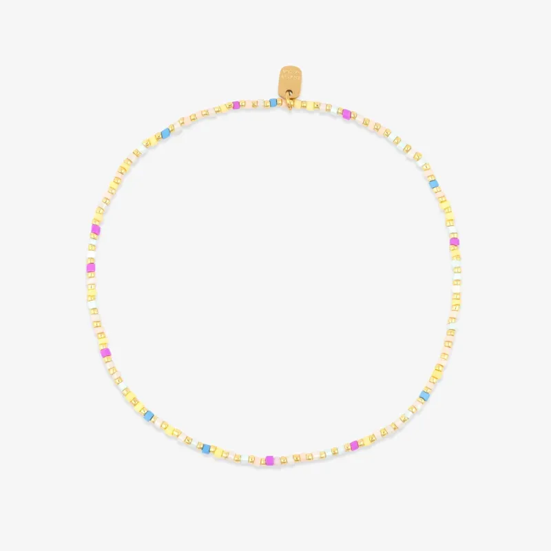 Mixed Seed Bead Stretch Anklet made by Pura Vida