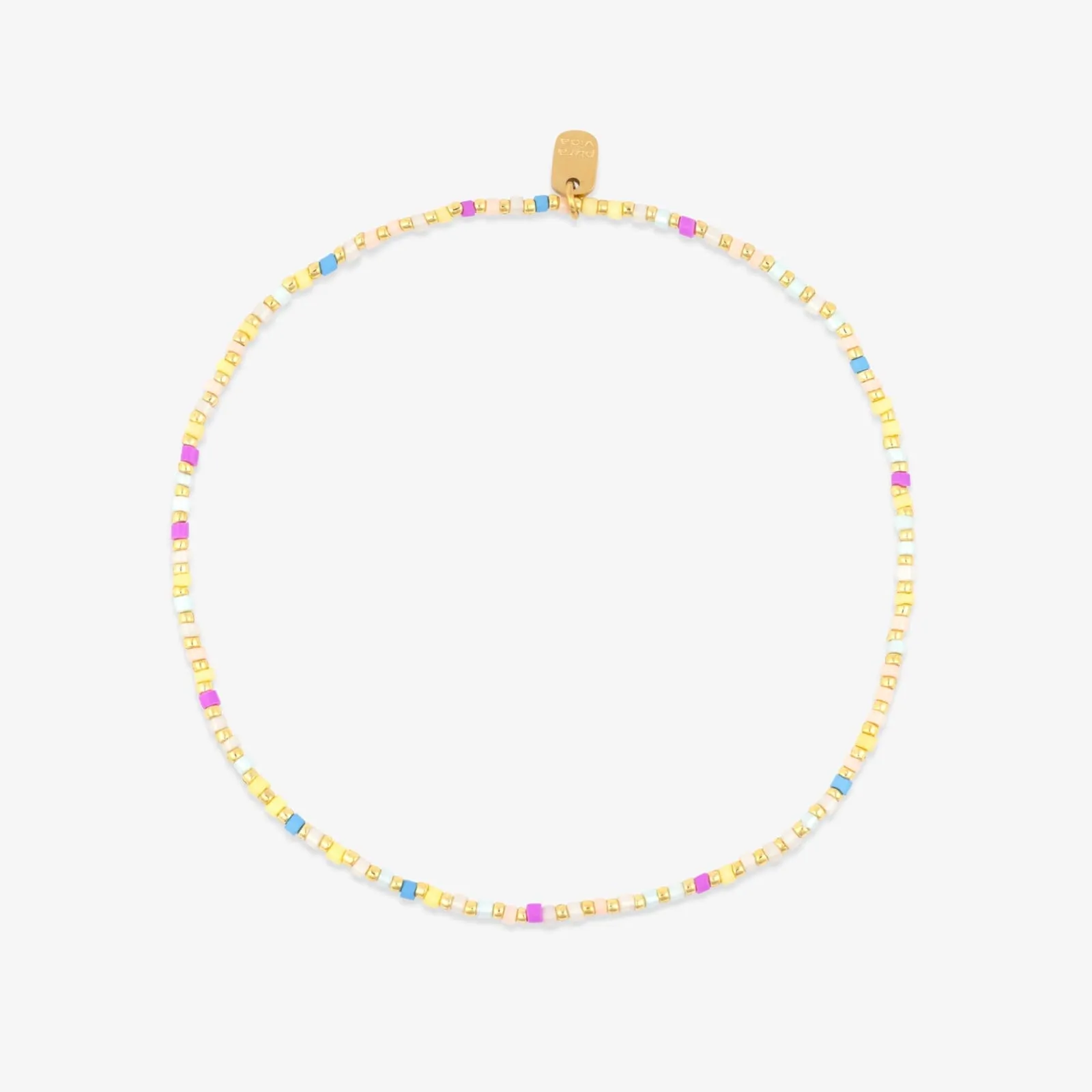 Mixed Seed Bead Stretch Anklet sold by Pura Vida