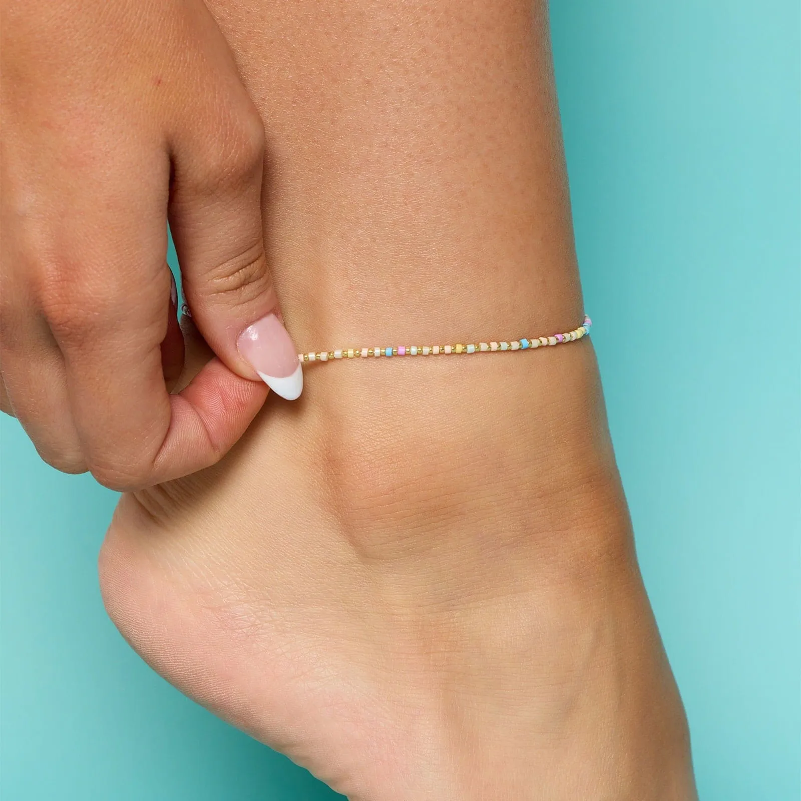 Mixed Seed Bead Stretch Anklet sold by Pura Vida product image thumbnail 2