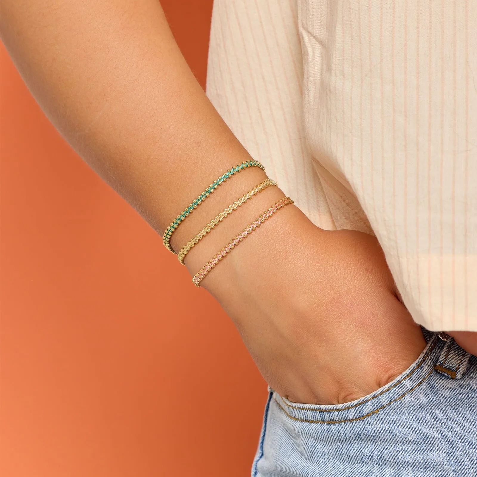 Goldie Woven Seed Bead Bracelet sold by Pura Vida product image thumbnail 4