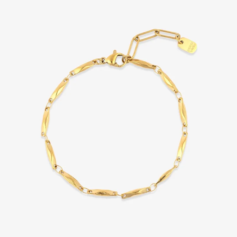 Faceted Bar Chain Bracelet made by Pura Vida