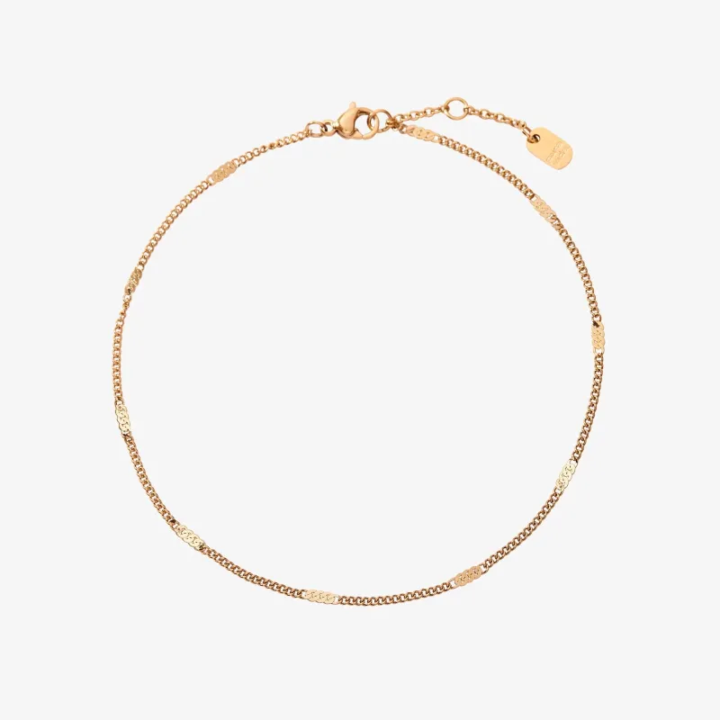 Delicate Station Chain Anklet made by Pura Vida