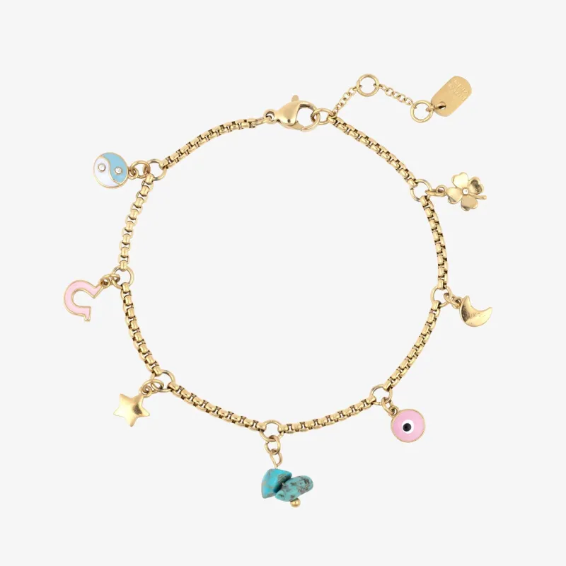 Blissed Out Charm Bracelet made by Pura Vida