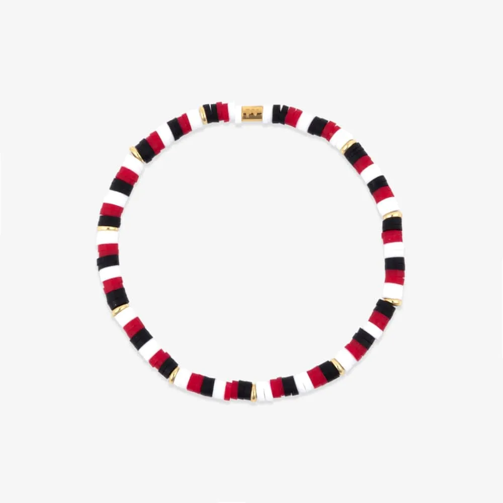 Red, Black & White Stretch Bracelet sold by Pura Vida