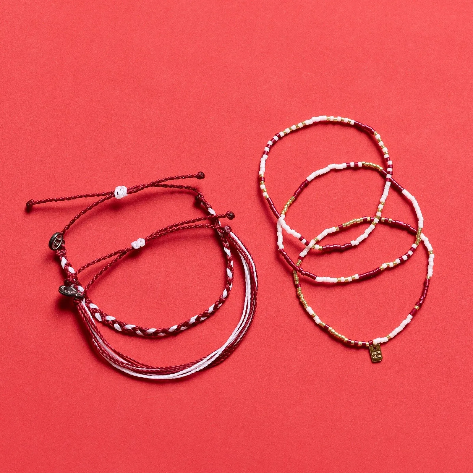 Red, Black & White Stretch Bracelet sold by Pura Vida product image thumbnail 5