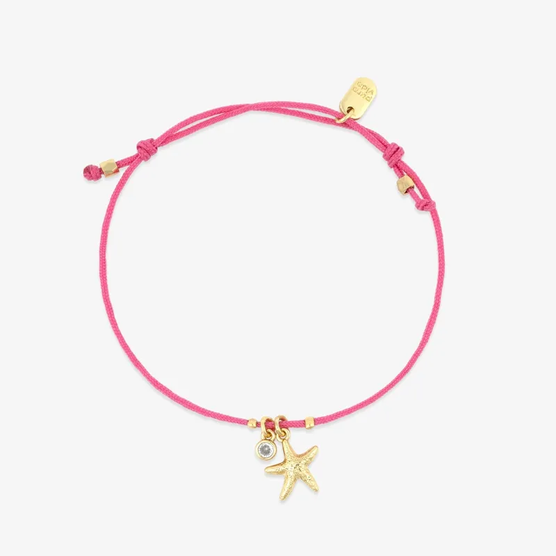 Lydia Starfish Charm Bracelet made by Pura Vida