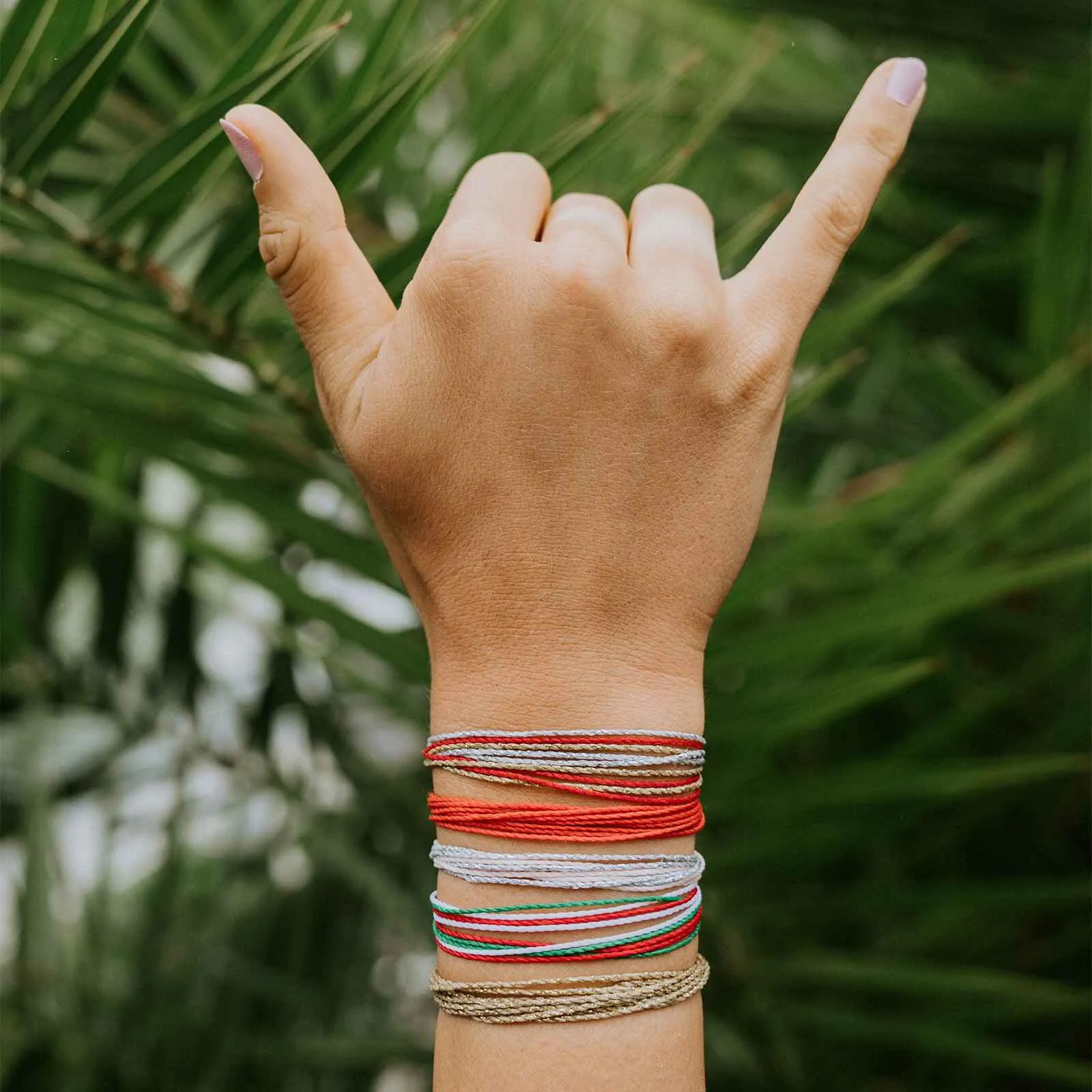 Red, Green & White Bracelet sold by Pura Vida product image thumbnail 3