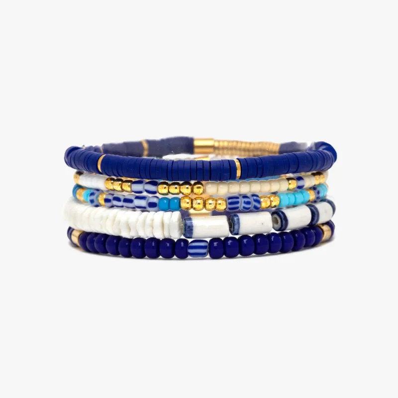 Surfrider Stretch Bracelet Set of 5 sold by Pura Vida